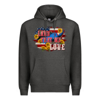 Charcoal Heather Land that we love 4th of july Premium Hoodie - CowGirlArtShop