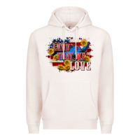 Pale Pink Land that we love 4th of july Premium Hoodie - CowGirlArtShop