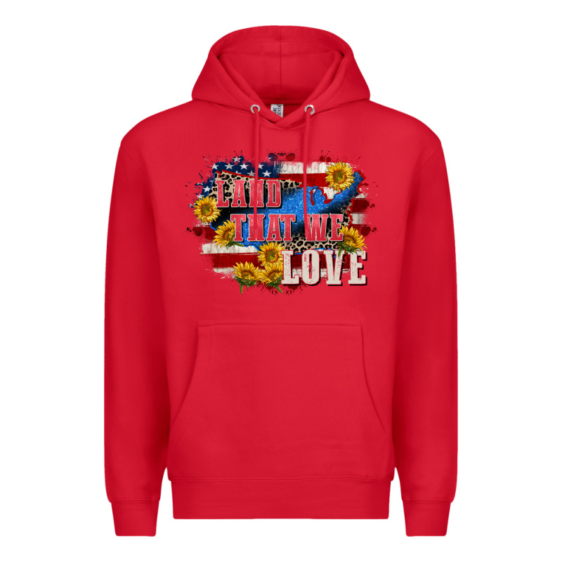 Land That We Love 4th Of July Premium Hoodie by CowGirlArtShop | Teevron