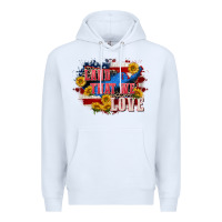 White Land that we love 4th of july Premium Hoodie - CowGirlArtShop