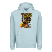 Blue Mist afro queen juneteenth Premium Hoodie - HRA Design Shop