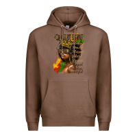 Chestnut afro queen juneteenth Premium Hoodie - HRA Design Shop