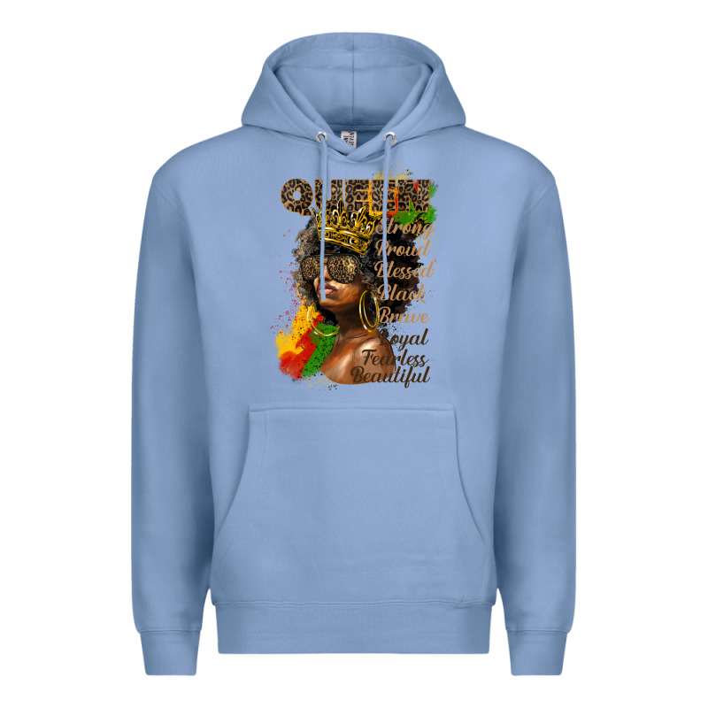 Afro Queen Juneteenth Premium Hoodie by HRA Design Shop | Teevron