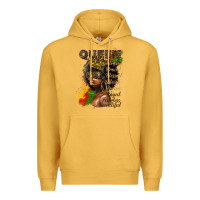 Mustard afro queen juneteenth Premium Hoodie - HRA Design Shop
