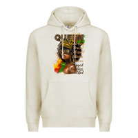 Oatmeal Heather afro queen juneteenth Premium Hoodie - HRA Design Shop