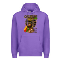Purple afro queen juneteenth Premium Hoodie - HRA Design Shop