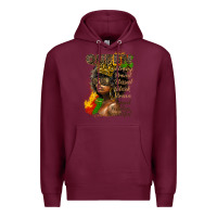 Burgundy afro queen juneteenth Premium Hoodie - HRA Design Shop
