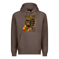 Coffee afro queen juneteenth Premium Hoodie - HRA Design Shop