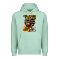 Seafoam afro queen juneteenth Premium Hoodie - HRA Design Shop