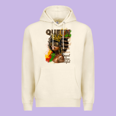 Afro Queen Juneteenth Premium Hoodie Designed By Hra Design Shop