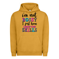 Pigment Peanut Butter ı'm not bossy ı just have leadership skills Urban Hoodie - FaDigitalArtStudio