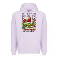 Lilac it's fine we're fine everythıng is fine! Premium Hoodie - FaDigitalArtStudio