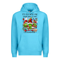 Ocean Blue it's fine we're fine everythıng is fine! Premium Hoodie - FaDigitalArtStudio