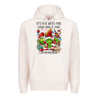 Pale Pink it's fine we're fine everythıng is fine! Premium Hoodie - FaDigitalArtStudio