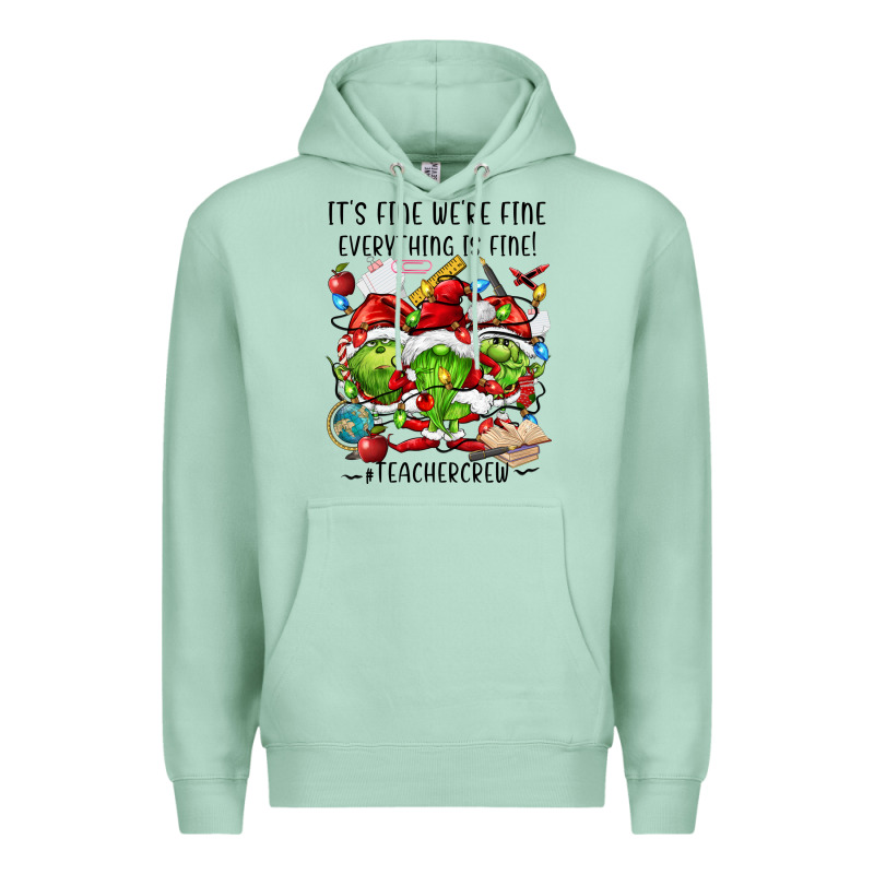 It's Fine We're Fine Everythıng Is Fine! Premium Hoodie by FaDigitalArtStudio | Teevron