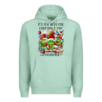 Seafoam it's fine we're fine everythıng is fine! Premium Hoodie - FaDigitalArtStudio