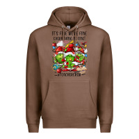 Chestnut it's fine we're fine everythıng is fine! Premium Hoodie - FaDigitalArtStudio