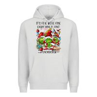 Dove Grey it's fine we're fine everythıng is fine! Premium Hoodie - FaDigitalArtStudio
