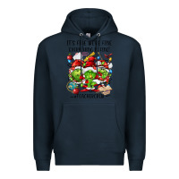 Navy it's fine we're fine everythıng is fine! Premium Hoodie - FaDigitalArtStudio