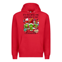Red it's fine we're fine everythıng is fine! Premium Hoodie - FaDigitalArtStudio