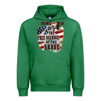 Emerald Home of the free because of the brave 4th of july Urban Hoodie - CowGirlArtShop