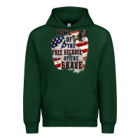 Forest Green Home of the free because of the brave 4th of july Urban Hoodie - CowGirlArtShop
