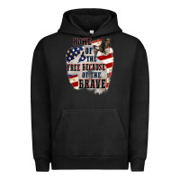 Pigment Black Home of the free because of the brave 4th of july Urban Hoodie - CowGirlArtShop