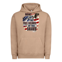 Pigment Burro Home of the free because of the brave 4th of july Urban Hoodie - CowGirlArtShop