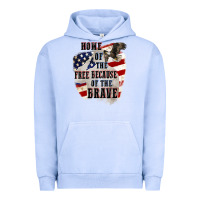 Pigment Grape Ice Home of the free because of the brave 4th of july Urban Hoodie - CowGirlArtShop