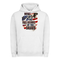 Pigment Lunar Rock Home of the free because of the brave 4th of july Urban Hoodie - CowGirlArtShop