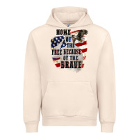 Sandshell Home of the free because of the brave 4th of july Urban Hoodie - CowGirlArtShop