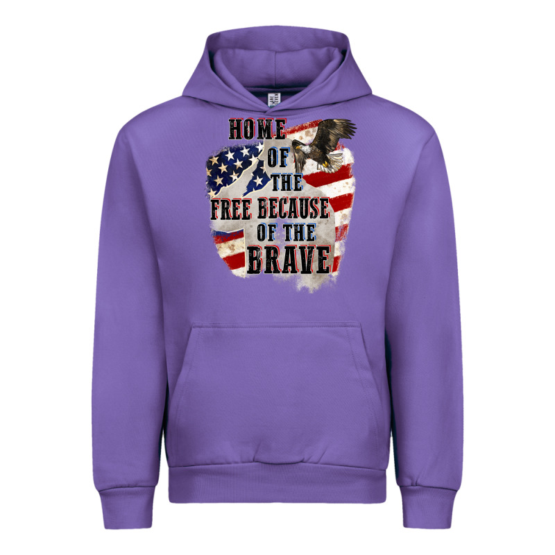 Home Of The Free Because Of The Brave 4th Of July Urban Hoodie by CowGirlArtShop | Teevron