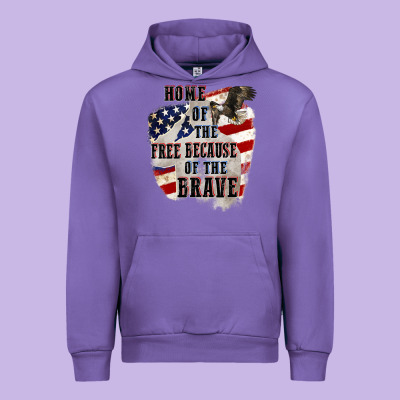 Home Of The Free Because Of The Brave 4th Of July Urban Hoodie Designed By Cowgirlartshop