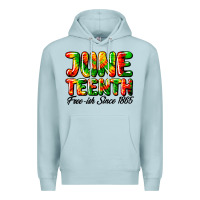 Blue Mist juneteenth free ish since 1865 Premium Hoodie - HRA Design Shop