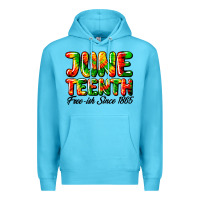 Ocean Blue juneteenth free ish since 1865 Premium Hoodie - HRA Design Shop