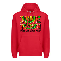 Red juneteenth free ish since 1865 Premium Hoodie - HRA Design Shop