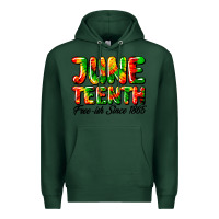 Sports Green juneteenth free ish since 1865 Premium Hoodie - HRA Design Shop