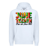 White juneteenth free ish since 1865 Premium Hoodie - HRA Design Shop