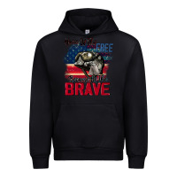 Black Home of the free because of the brave 4th of july Urban Hoodie - CowGirlArtShop