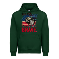 Forest Green Home of the free because of the brave 4th of july Urban Hoodie - CowGirlArtShop