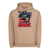 Pigment Burro Home of the free because of the brave 4th of july Urban Hoodie - CowGirlArtShop