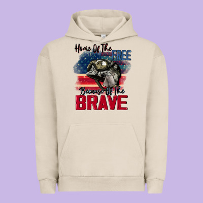 Home Of The Free Because Of The Brave 4th Of July Urban Hoodie Designed By Cowgirlartshop