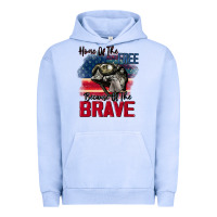Pigment Grape Ice Home of the free because of the brave 4th of july Urban Hoodie - CowGirlArtShop