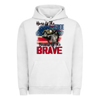 Pigment Lunar Rock Home of the free because of the brave 4th of july Urban Hoodie - CowGirlArtShop