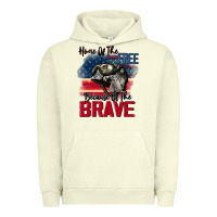 Pigment Pistachio Home of the free because of the brave 4th of july Urban Hoodie - CowGirlArtShop