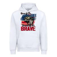 White Home of the free because of the brave 4th of july Urban Hoodie - CowGirlArtShop