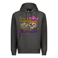 Charcoal Heather king cake calories don't count skull Premium Hoodie - FaDigitalArtStudio