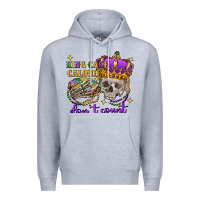 Heather Grey king cake calories don't count skull Premium Hoodie - FaDigitalArtStudio