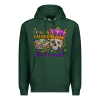 Sports Green king cake calories don't count skull Premium Hoodie - FaDigitalArtStudio