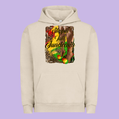 Steppin'  Into Juneteenth Urban Hoodie Designed By Hra Design Shop